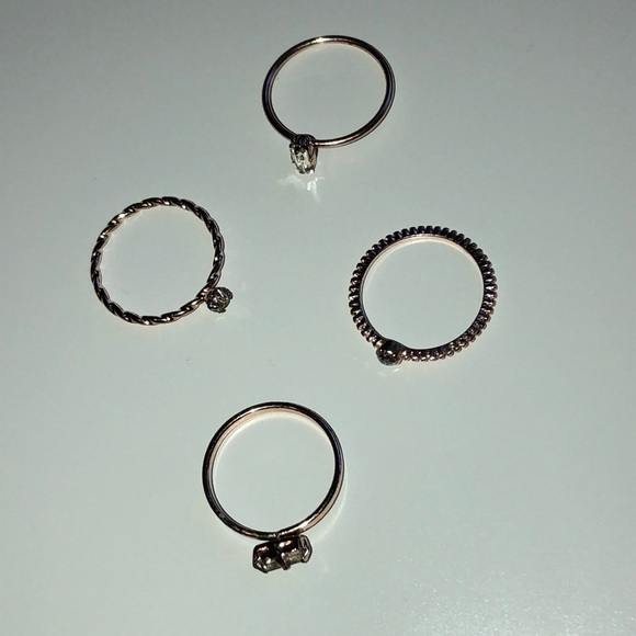 Stack Of Rose Gold Rings - Picture 2 of 3